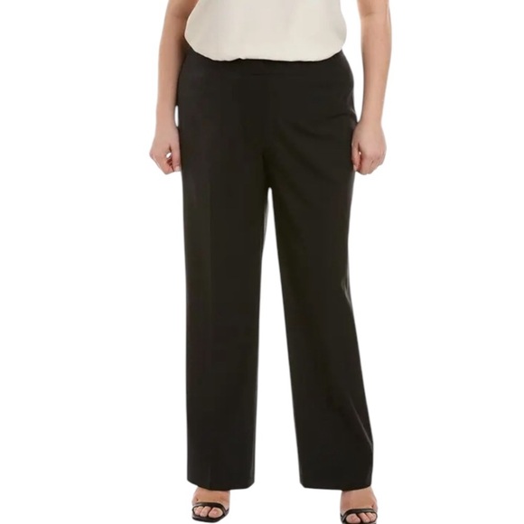 Lafayette 148 New York Black Wool Blend Wide Leg Pants Capsule Wardrobe - Picture 7 of 13